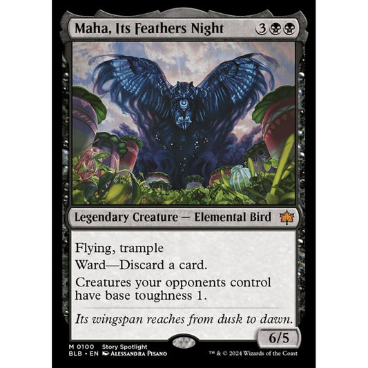 Maha, Its Feathers Night, 100, mythic, Magic: The Gathering, Bloomburrow