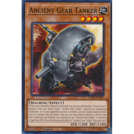 Ancient Gear Tanker, LEDE-EN007, Common, Yu-Gi-Oh!, Legacy of Destruction