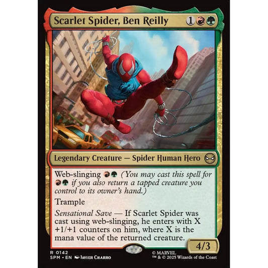 Scarlet Spider, Ben Reilly rare 142 Magic the Gathering Marvel's Spider-Man