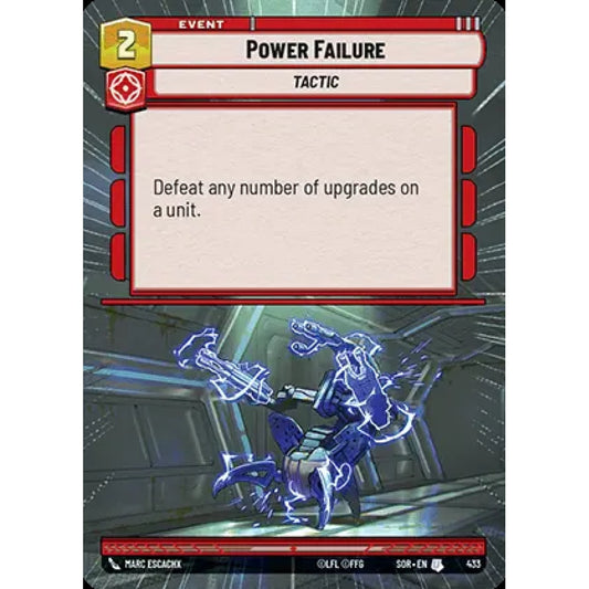 Power Failure, 433, U, Star Wars Unlimited, Sparks Of Rebellion