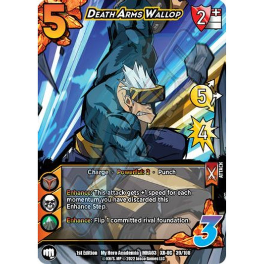 Death Arms Wallop, 39/108, XR-UC, UniVersus, MHA03 Heroes Clash