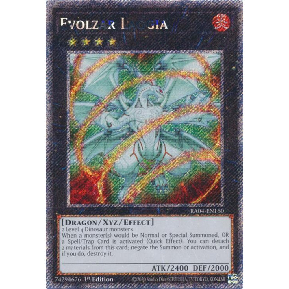 Evolzar Laggia (Platinum Secret Rare) RA04-EN160 Platinum Rare Yu-Gi-Oh Quarter Century Stampede