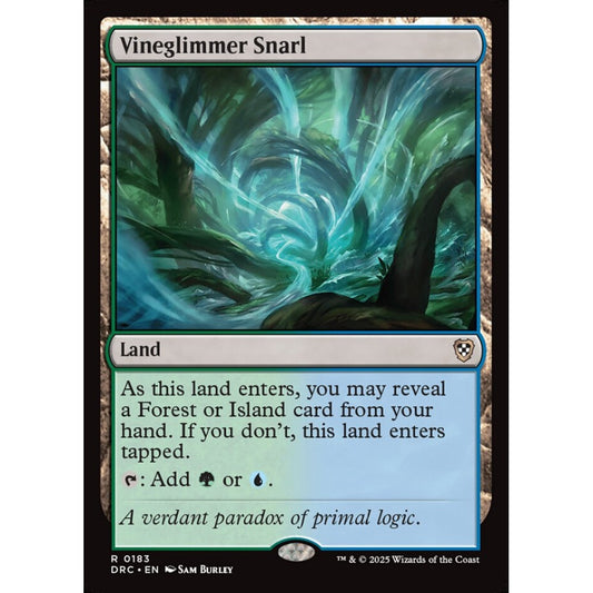 Vineglimmer Snarl, 183, rare, Magic: The Gathering, Aetherdrift Commander