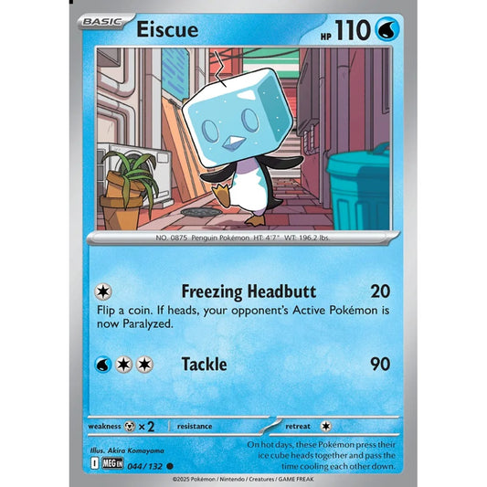 Eiscue Common 044/132 Pokemon Card Game Mega Evolution