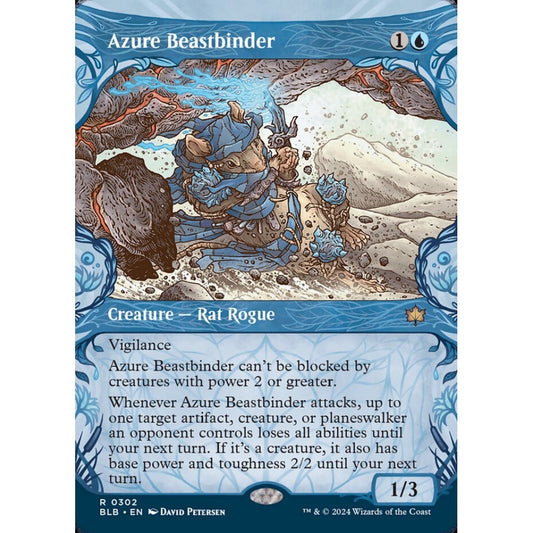 Azure Beastbinder, 302, rare, Magic: The Gathering, Bloomburrow