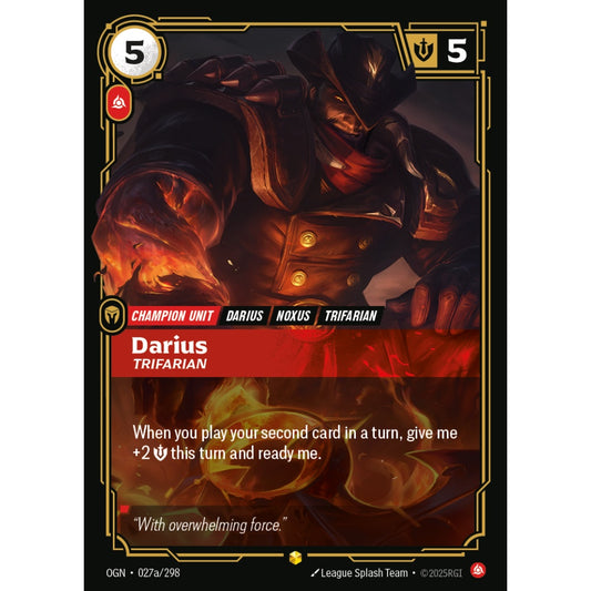 Darius, Trifarian OGN-027a/298 Riftbound Card Game Origins Showcase