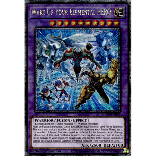 Wake Up Your Elemental HERO MP24-EN018 QCR Quarter Century Secret Rare Yu-Gi-Oh 25th Anniversary Tin: Dueling Mirrors in Art