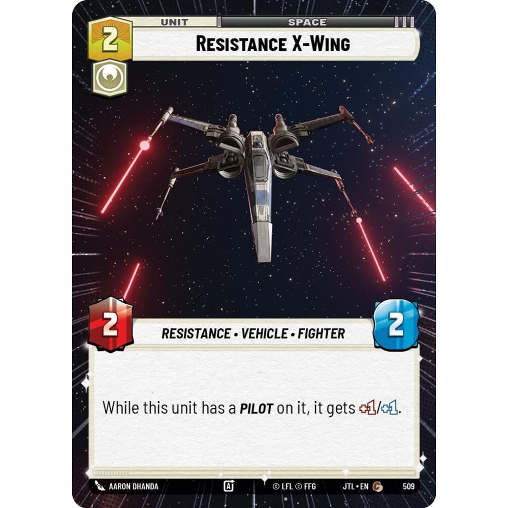 Resistance X-Wing, C, JTL 509) Hyperspace, Star Wars Unlimited