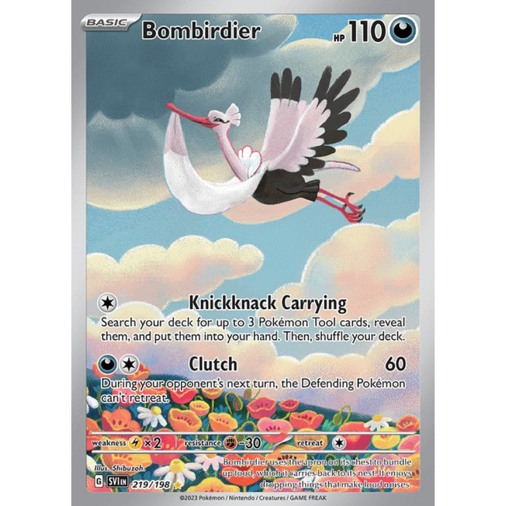 Bombirdier Illustration Rare 219/198 Pokemon Card Game Scarlet & Violet