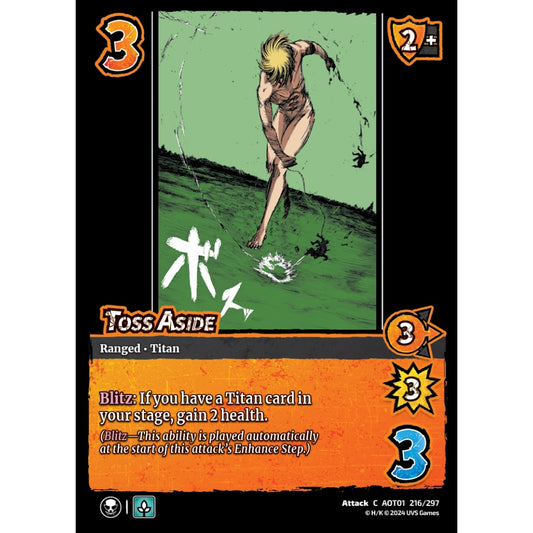 Toss Aside, 216/297, C, UniVersus, Attack on Titan: Battle for Humanity