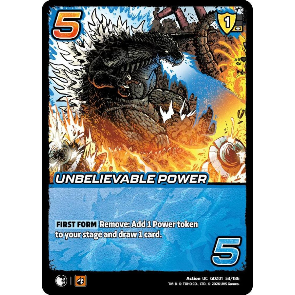 Unbelievable Power GDZ01 53/186 GDZ01 Universus Godzilla: Reign of Kaiju Action UC