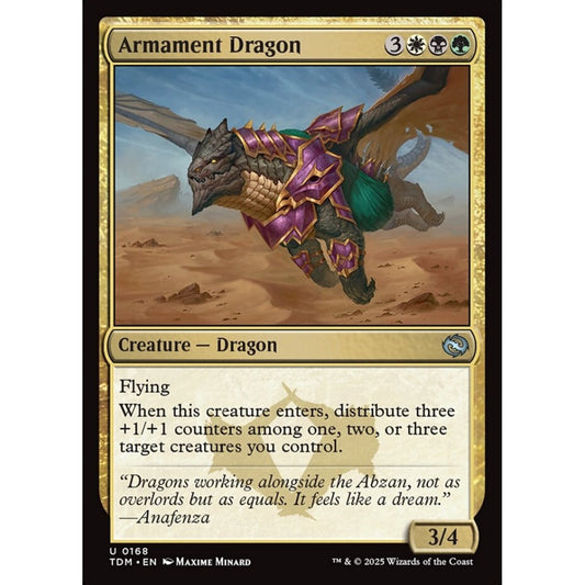 Armament Dragon uncommon 168 Magic the Gathering Tarkir: Dragonstorm