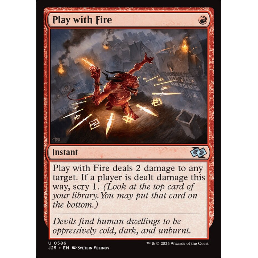 Play with Fire, 586, uncommon, Magic: The Gathering, Foundations Jumpstart