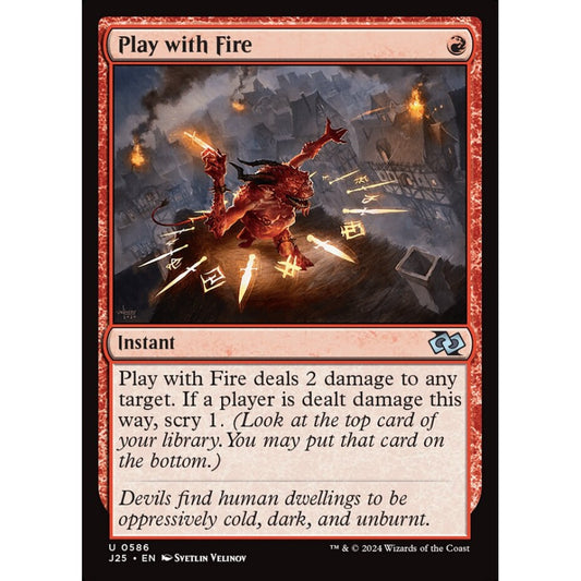 Play with Fire, 586, uncommon, Magic: The Gathering, Foundations Jumpstart