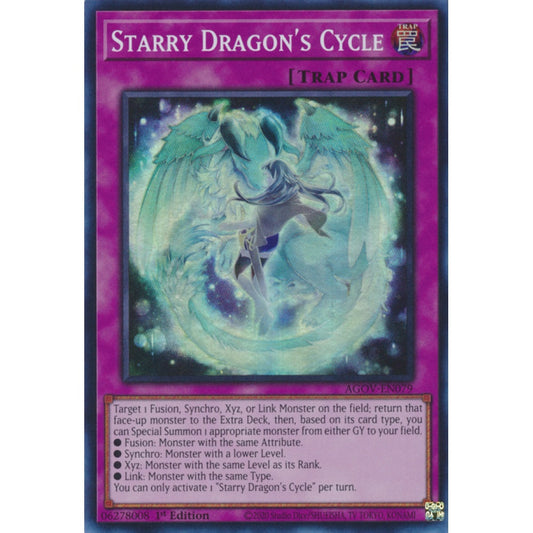 Starry Dragon's Cycle AGOV-EN079 Super Super Rare Yu-Gi-Oh Age of Overlord in Art
