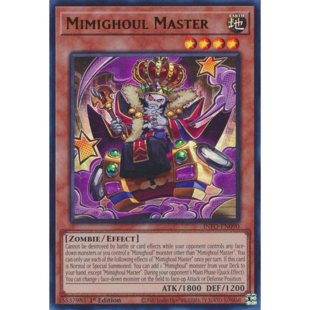 Mimighoul Master INFO-EN090 QCR Quarter Century Secret Rare Yu-Gi-Oh The Infinite Forbidden in Art