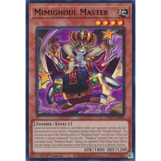 Mimighoul Master INFO-EN090 QCR Quarter Century Secret Rare Yu-Gi-Oh The Infinite Forbidden in Art