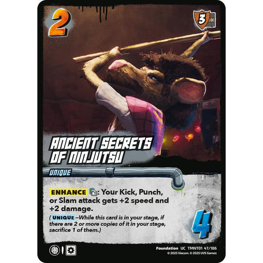 Ancient Secrets of Ninjutsu 47/186 TMNT01 Universus Teenage Mutant Ninja Turtles Foundation UC
