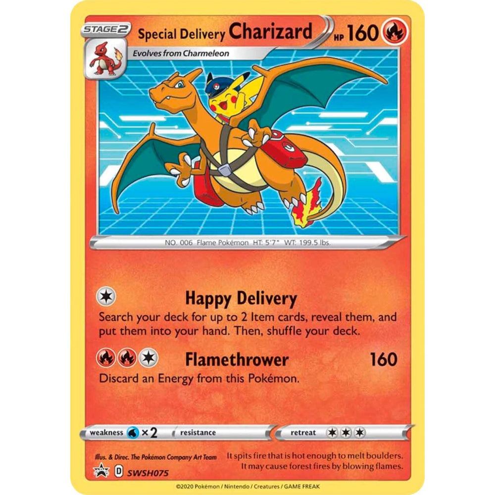 Special Delivery Charizard Promo SWSH075 Pokemon Card Game Sword & Shield Promos
