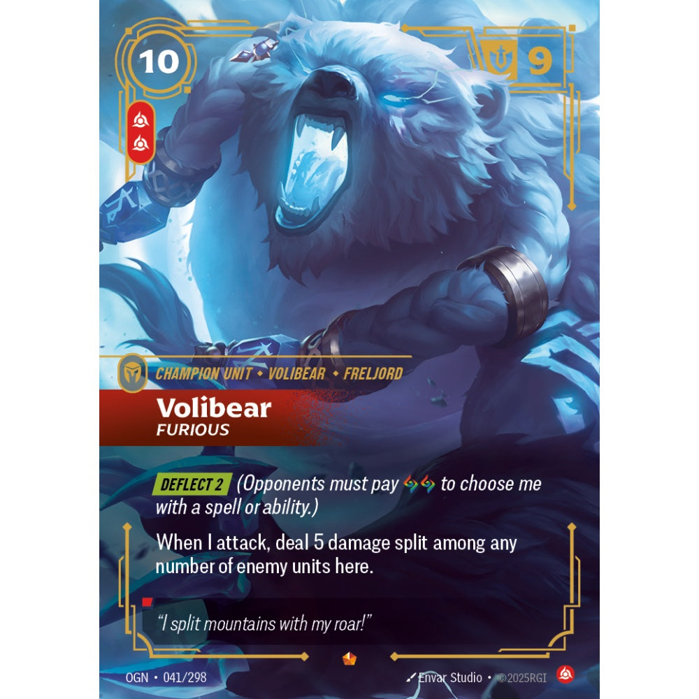 Volibear, Furious OGN-041/298 Riftbound Card Game Origins Epic