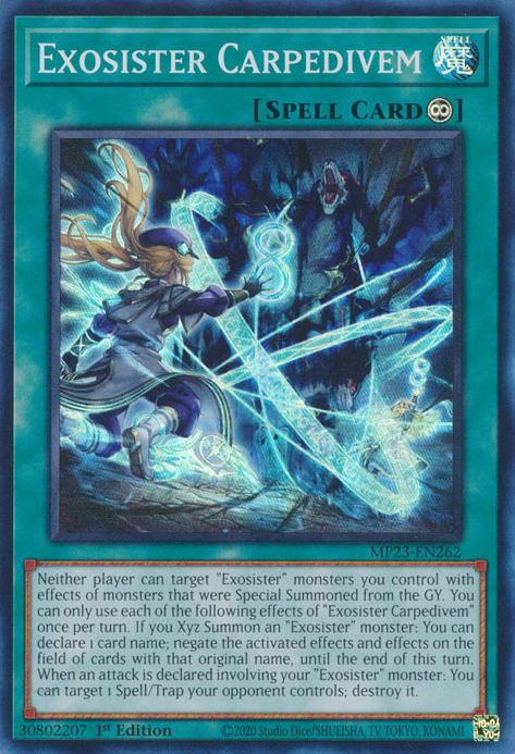 Exosister Carpedivem MP23-EN262 Super Super Rare Yu-Gi-Oh 25th Anniversary Tin: Dueling Heroes Mega Pack in Art