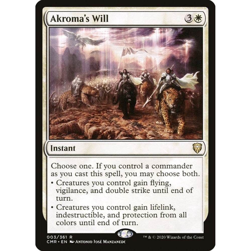 Akroma's Will rare 3 Magic the Gathering Commander Legends