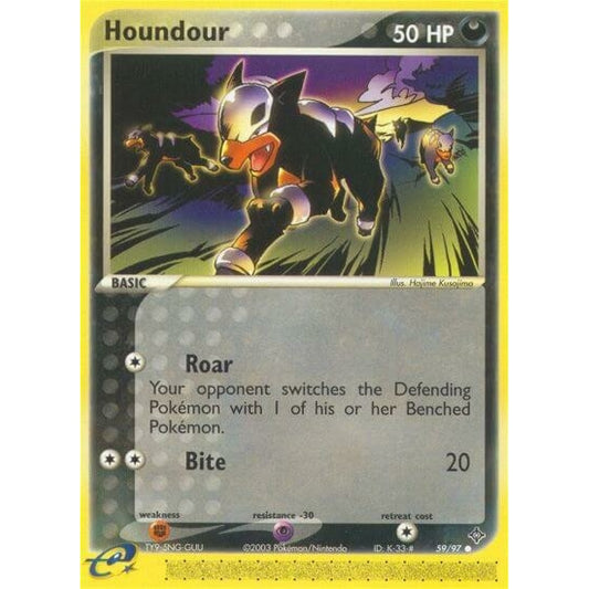 Houndour Common 59/97 Pokemon Card Game EX Dragon
