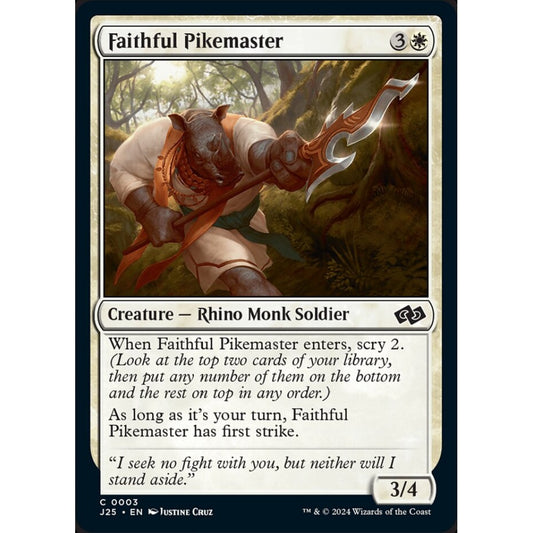 Faithful Pikemaster, 3, common, Magic: The Gathering, Foundations Jumpstart
