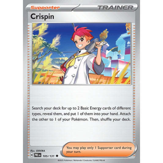 Crispin Uncommon 105/131 Pokemon Card Game Prismatic Evolutions