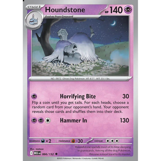 Houndstone Uncommon 066/132 Pokemon Card Game Mega Evolution