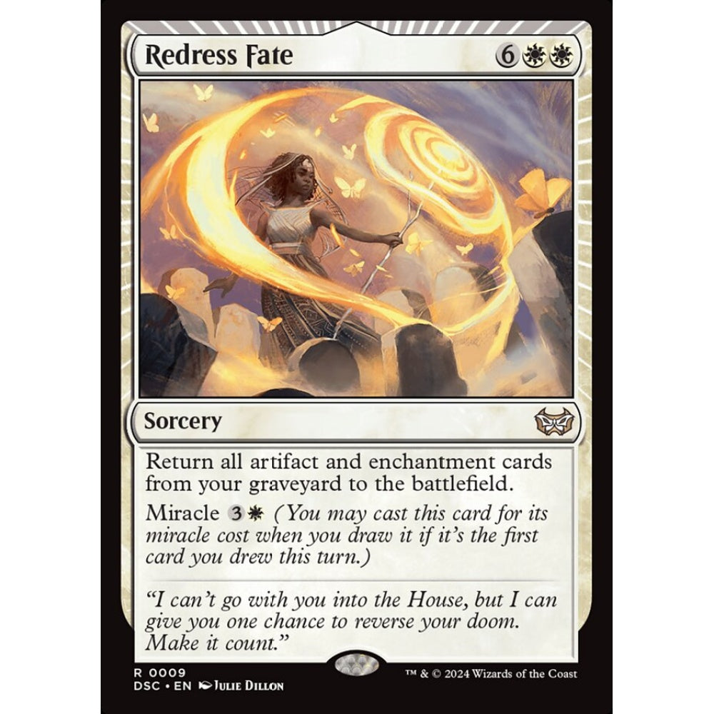 Redress Fate, 9, rare, Magic: The Gathering, Duskmourn: House of Horror
