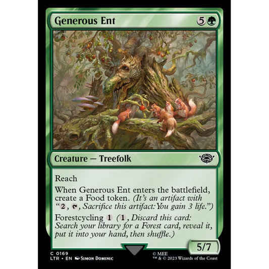Generous Ent, common, 169, Magic the Gathering, The Lord of the Rings: Tales of Middle-earth