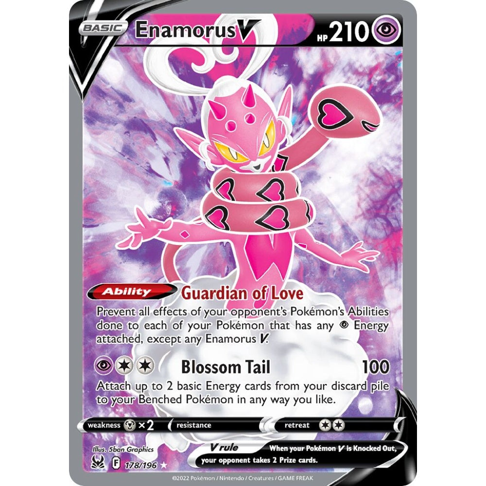 Enamorus V Rare Ultra 178/196 Pokemon Card Game Lost Origin