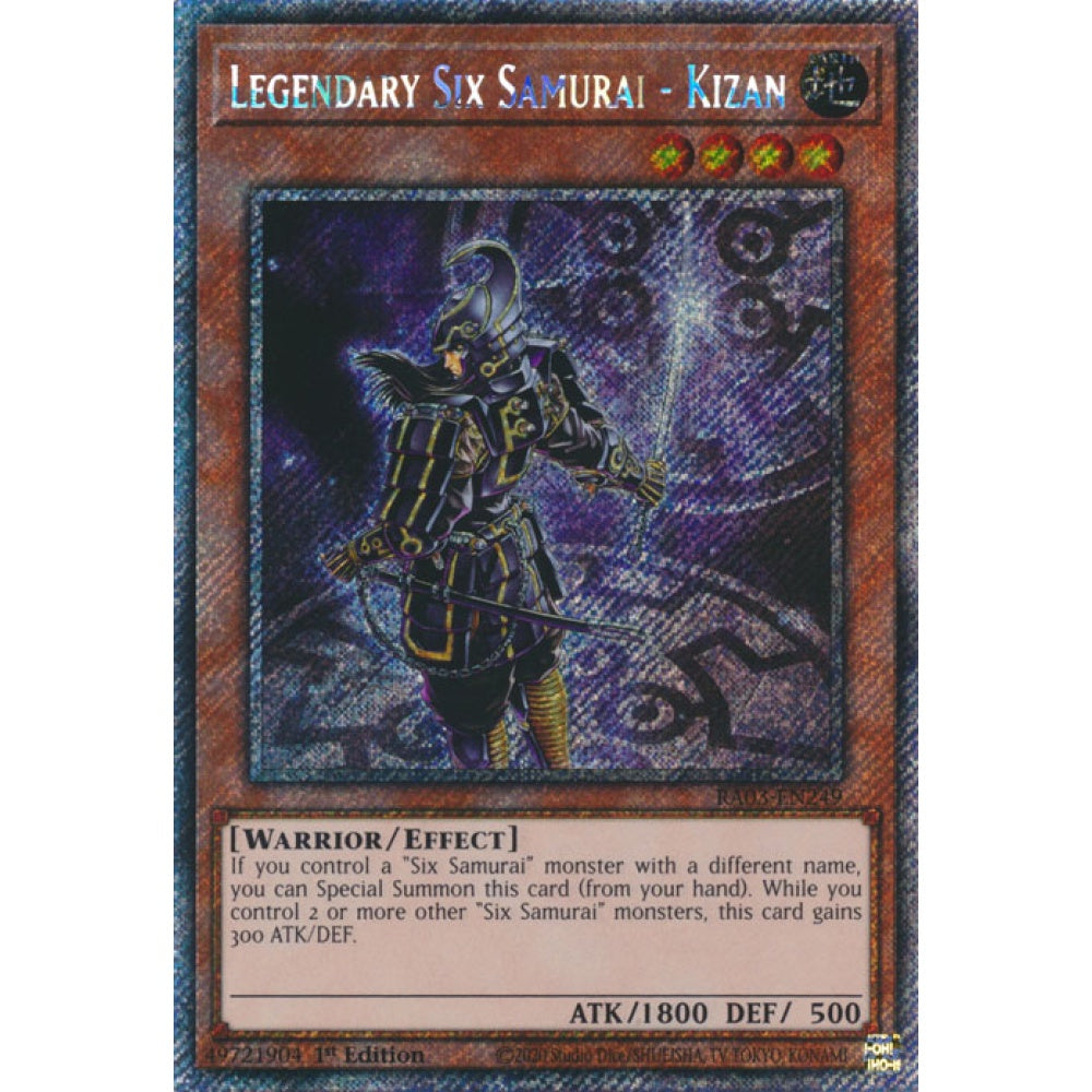 Legendary Six Samurai - Kizan RA03-EN249 QCR Quarter Century Secret Rare Yu-Gi-Oh Quarter Century Bonanza in Art