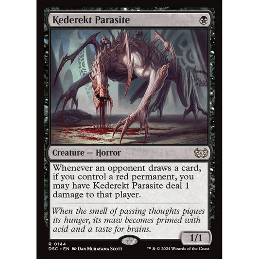 Kederekt Parasite, 144, rare, Magic: The Gathering, Duskmourn: House of Horror