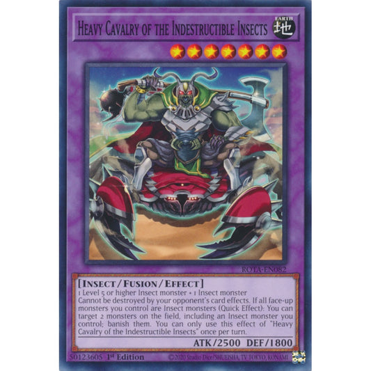 Heavy Cavalry of the Indestructible Insects ROTA-EN082 Common Common Yu-Gi-Oh Rage of the Abyss in Art