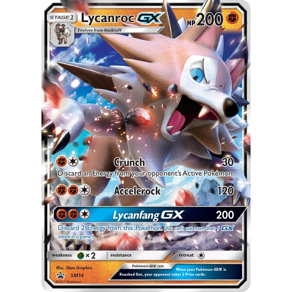 Lycanroc-GX Promo SM14 Pokemon Card Game Sun & Moon Promos