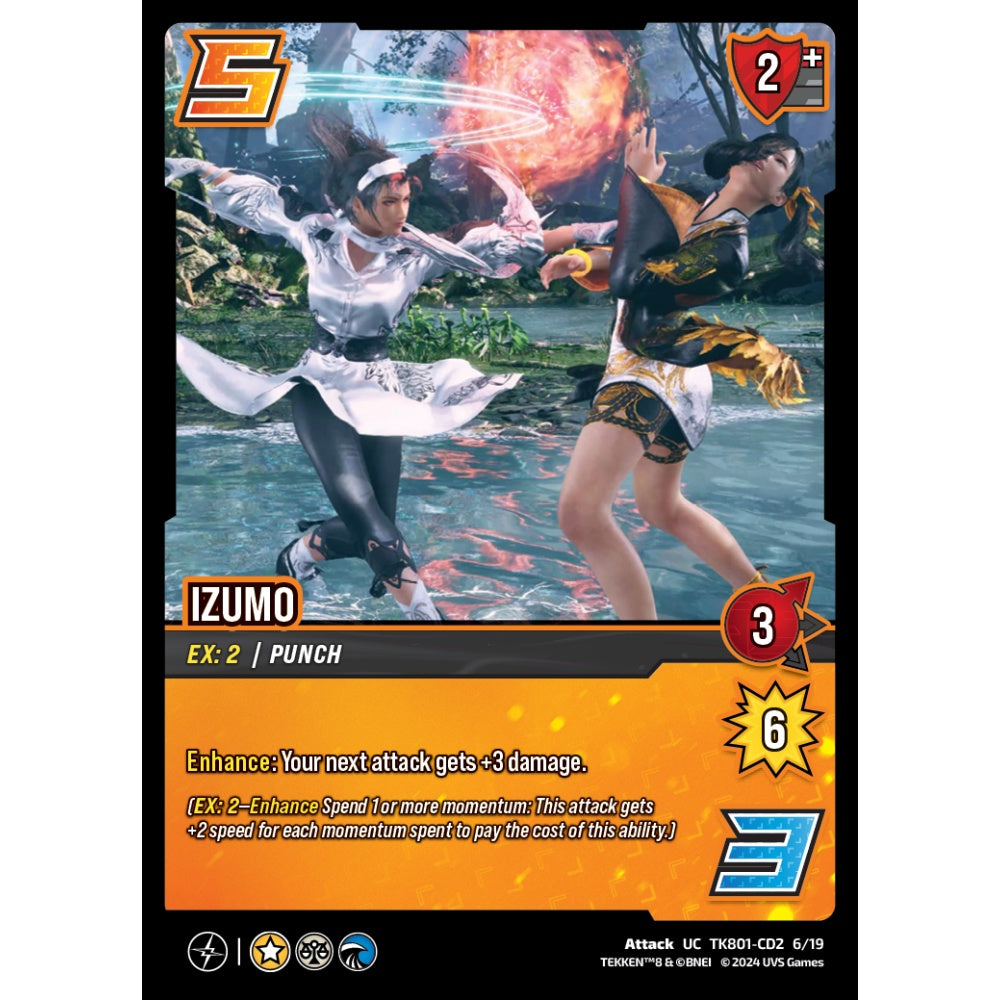 Izumo
, 6/19, TK801-CD2, Universus, TEKKEN 8 Clash Decks, Attack, UC