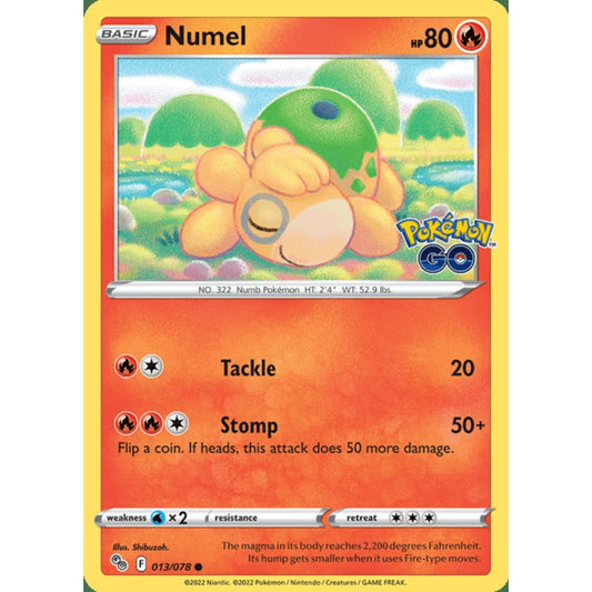 Numel Common 013/078 Pokemon Card Game Pokémon Go