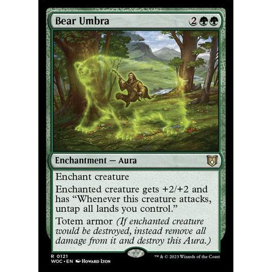 Bear Umbra, rare, 121, Magic the Gathering, Wilds of Eldraine Commander