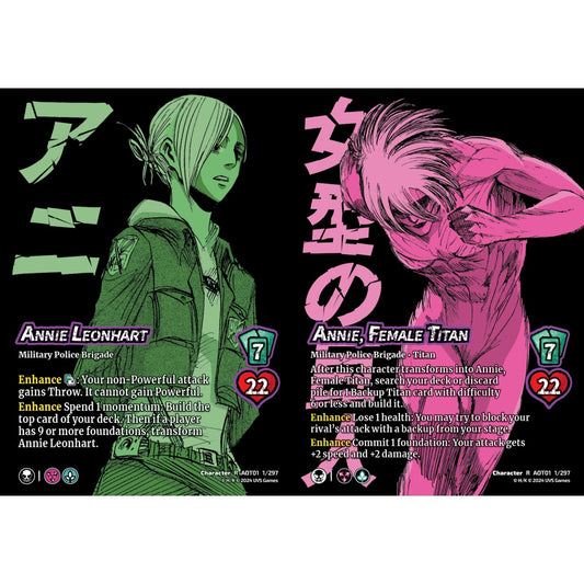 Annie Leonhart//Annie, Female Titan, 1/297, CH-R, UniVersus, Attack on Titan: Battle for Humanity