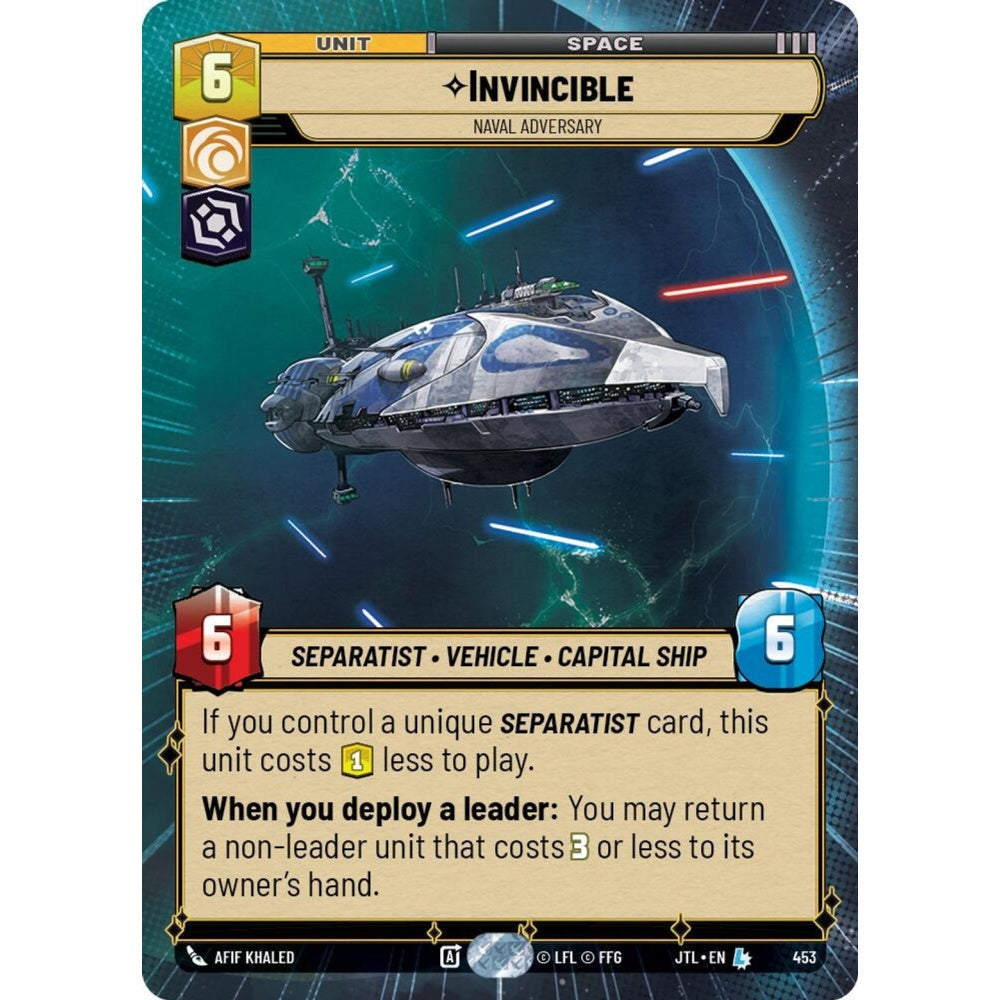 Invincible, L, JTL 453) Hyperspace, Star Wars Unlimited