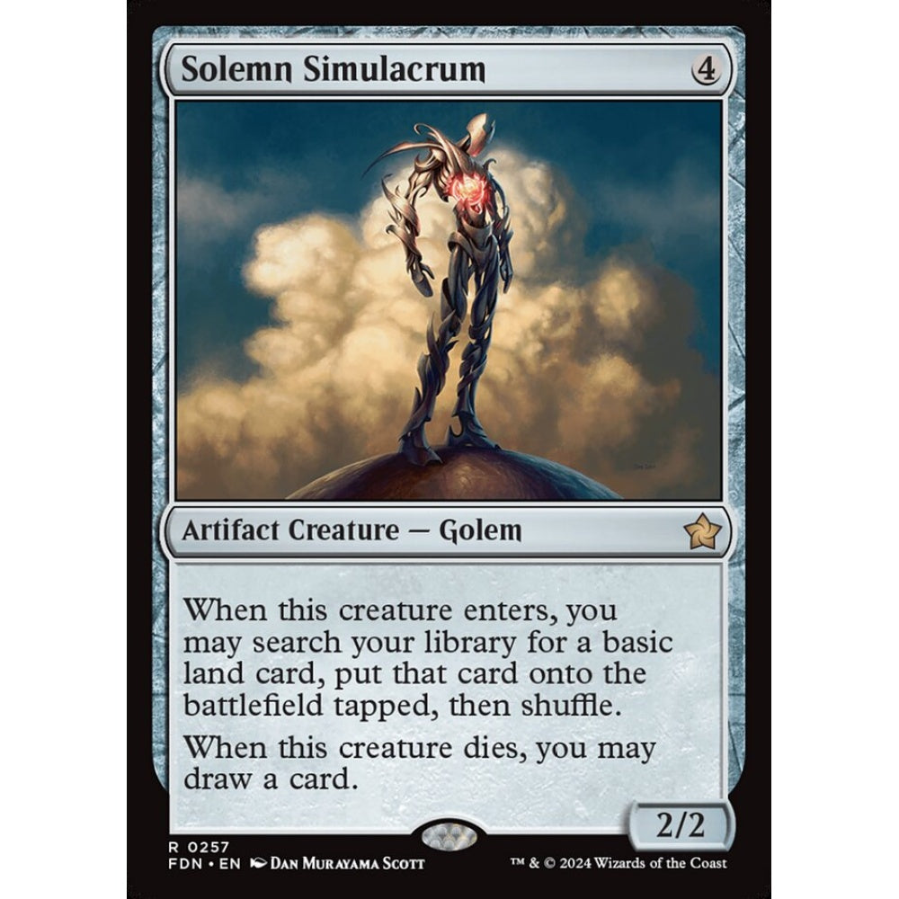 Solemn Simulacrum, 257, rare, Magic: The Gathering, Foundations