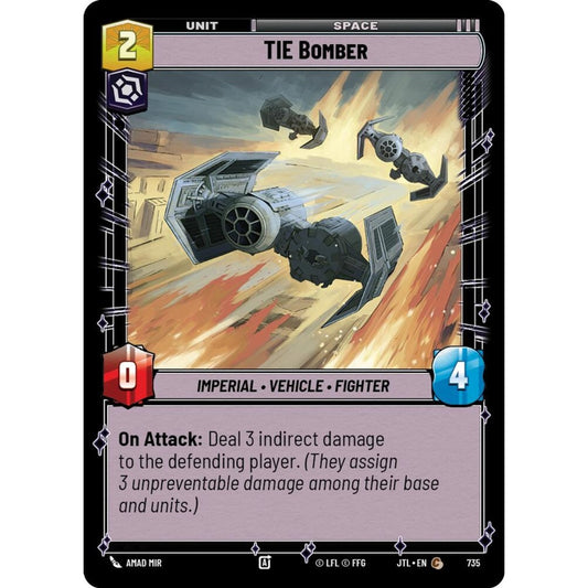 TIE Bomber, C, JTL 735) Foil, Star Wars Unlimited
