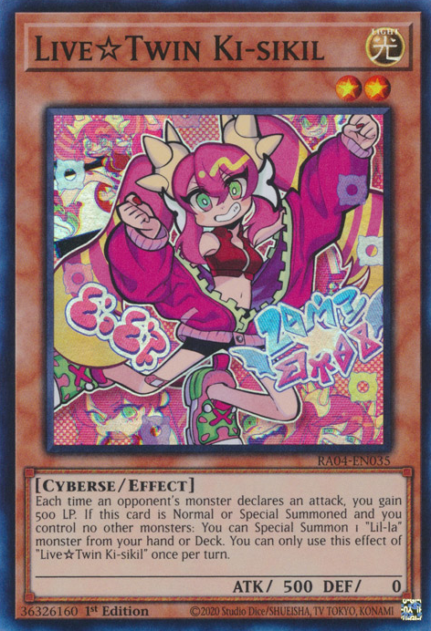 Live☆Twin Ki-sikil RA04-EN035 QCR Quarter Century Secret Rare Yu-Gi-Oh Quarter Century Stampede in Art