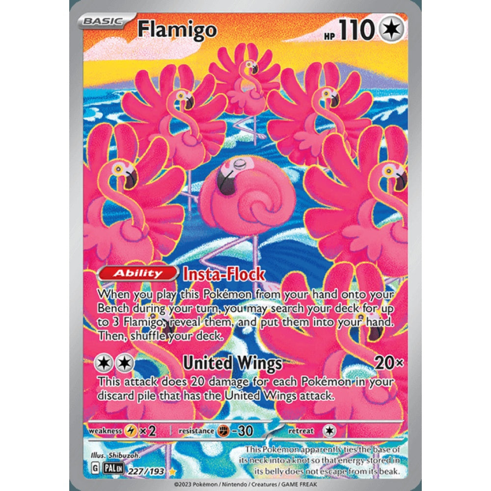 Flamigo Illustration Rare 227/193 Pokemon Card Game Paldea Evolved