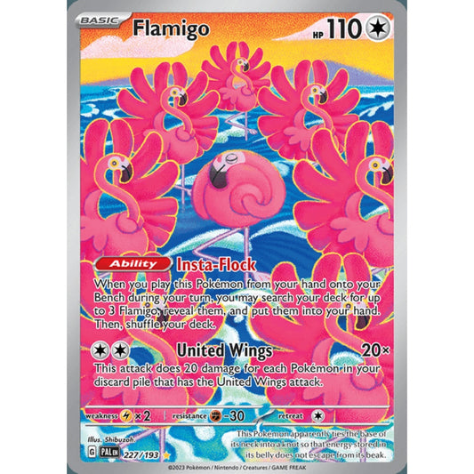 Flamigo Illustration Rare 227/193 Pokemon Card Game Paldea Evolved