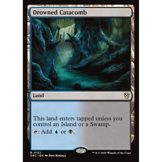 Drowned Catacomb, 152, rare, Magic: The Gathering, Aetherdrift Commander