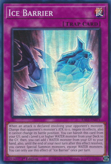 Ice Barrier RA01-EN071 Ultra Ultra Rare Yu-Gi-Oh 25th Anniversary Rarity Collection in Art