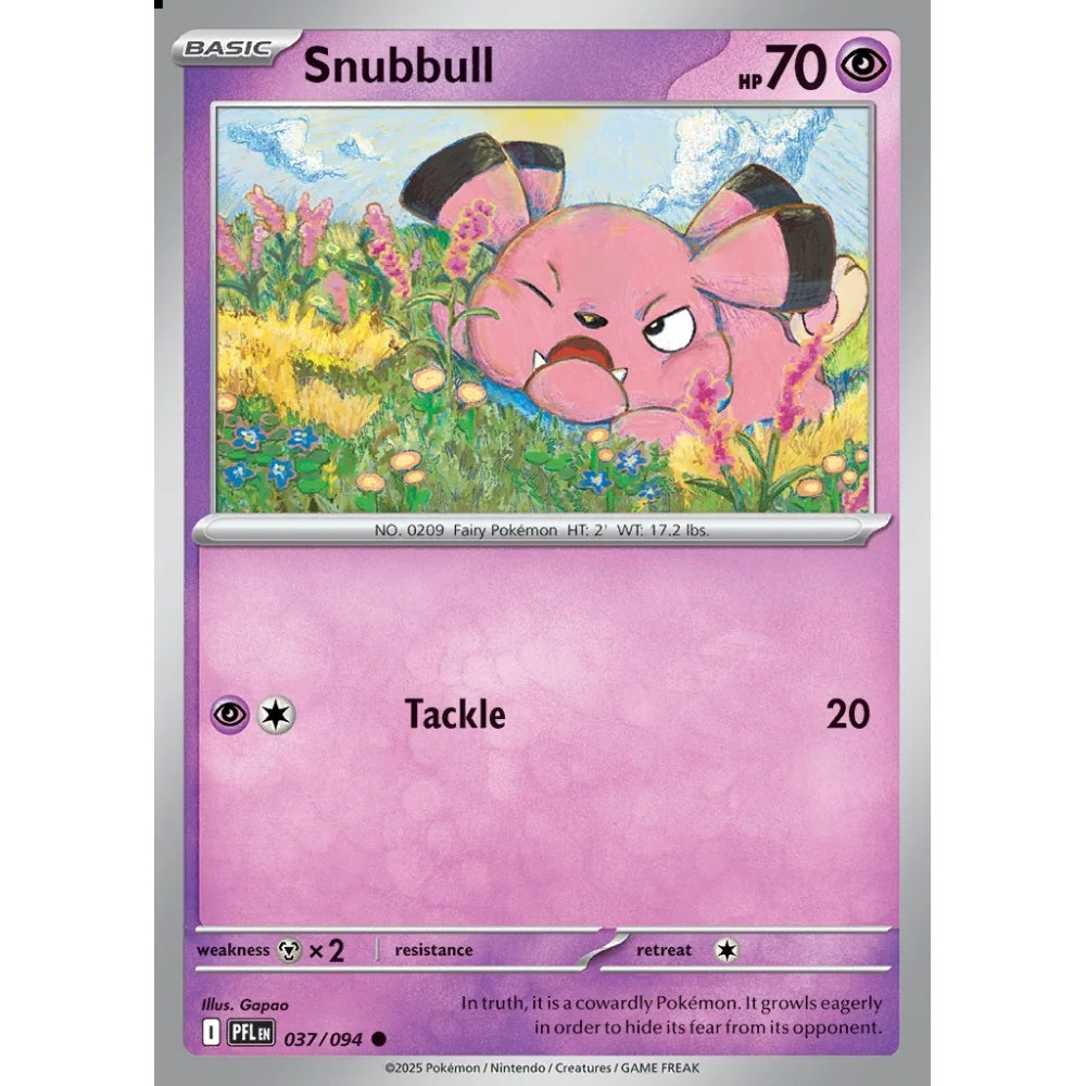 Snubbull Common 037/094 Pokemon Card Game Phantasmal Flames